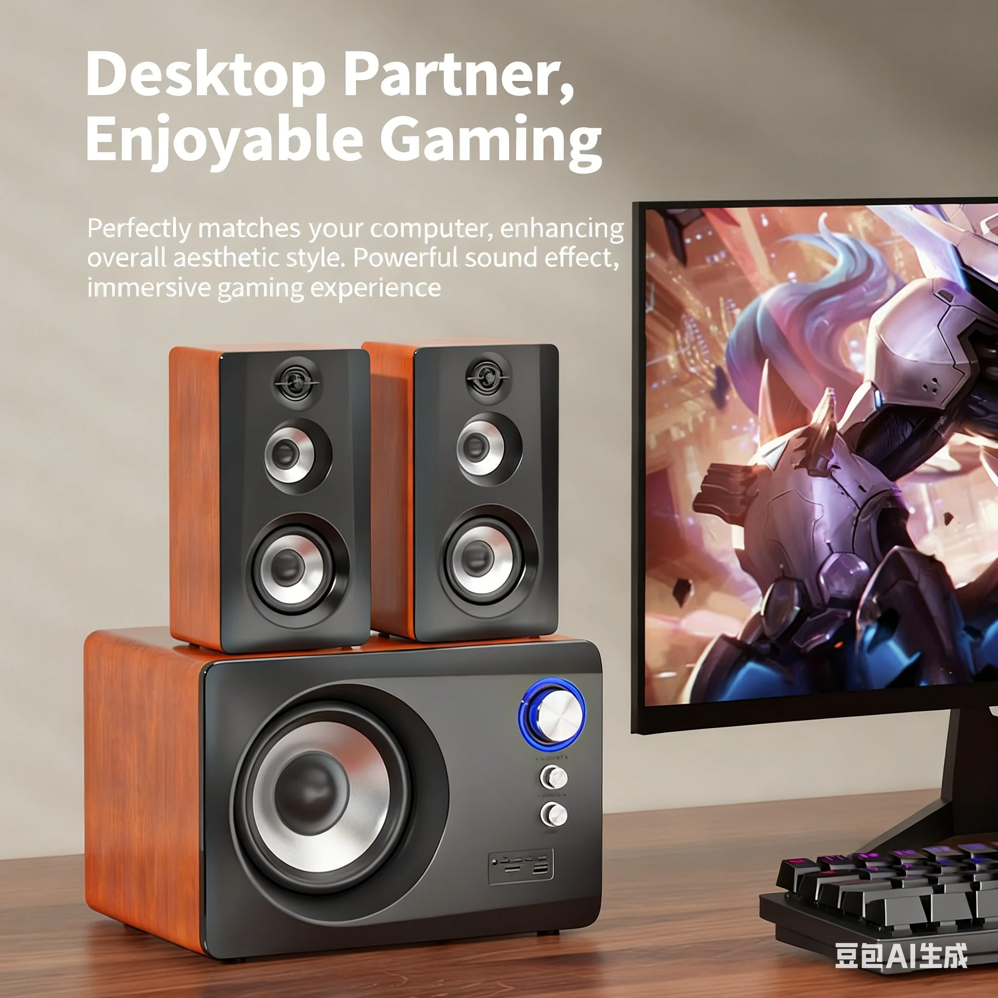 Gaming Speaker 2.1 - ลำโพงซับวูฟเฟอร์กำลังขับสูง 6.5 นิ้ว 2.1 แชนแนล บลูทูธ