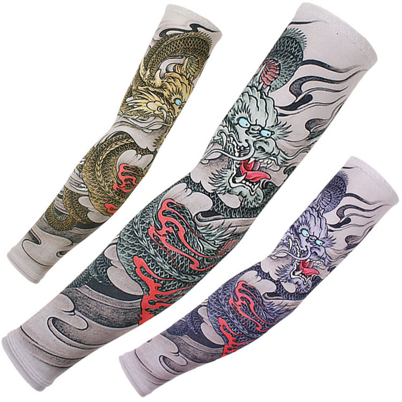 Esports Gaming Arm Sleeve - ปลอกแขนเกมดราก้อน, ที่อุ่นแขน, ปลอกแขนสำหรับปั่นจักรยาน, แห้งเร็ว, สำหรับเล่นเกม, ปลอกแขนลายสัก,