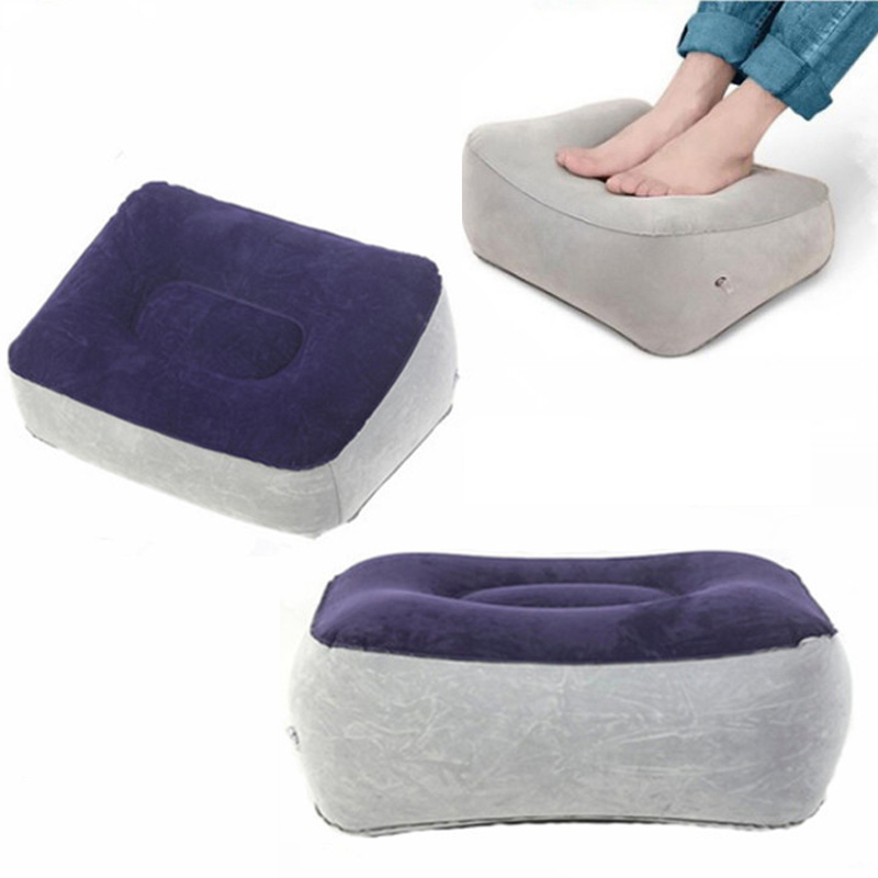 Footrest Under Desk - หมอนรองเท้าพองลม PVC หมอนรองเท้าแบบเป่าลมสำหรับเดินทางสำนักงานบ้านขาขึ้นผ่อนคลายเท้าเครื่องมือภายใต้โต๊ะ