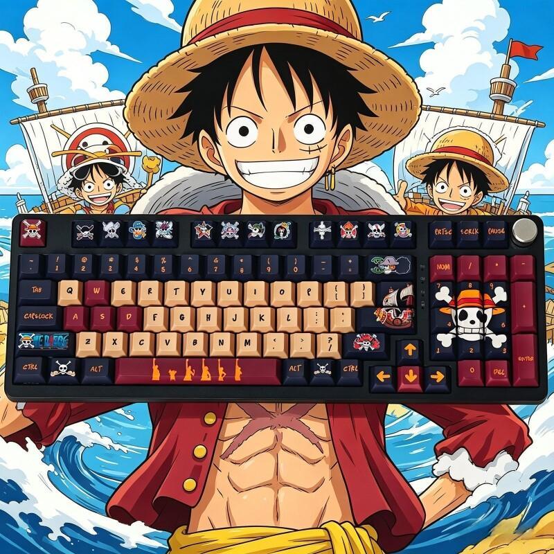 Keyboard Tenkeyless - ชุดคีย์แคป BANDAI One Piece Monkey D.