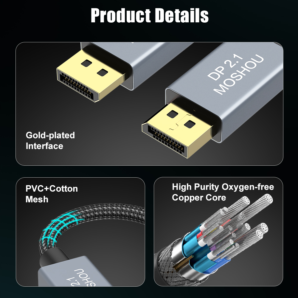 MOSHOU DisplayPort 2.1 สายไฟ D - Gaming Speaker 2.1 บทวิจารณ์และราคา