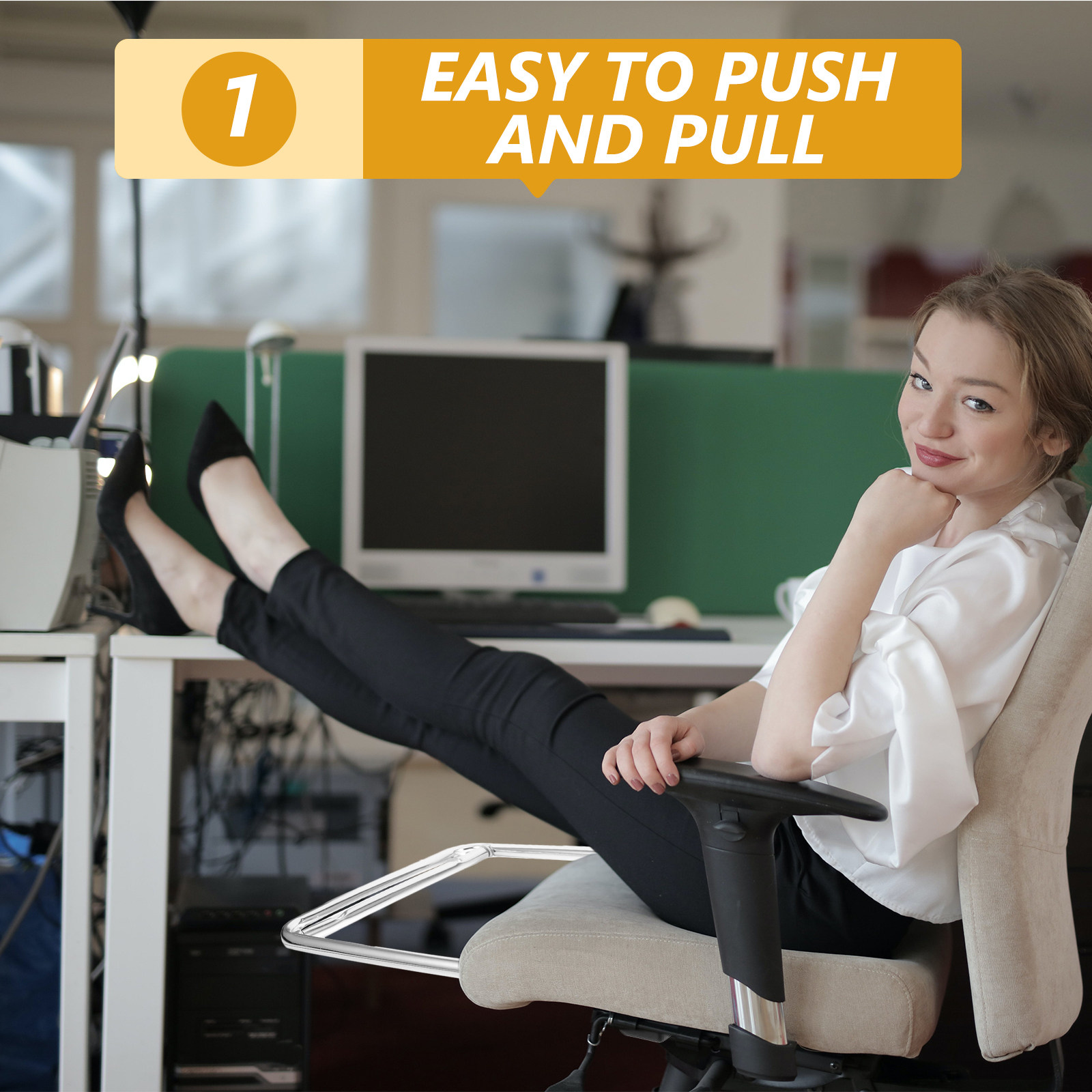 ที่พักเท้าสแตนเลสสำหรับโต๊ะทำง - Footrest Under Desk บทวิจารณ์และราคา