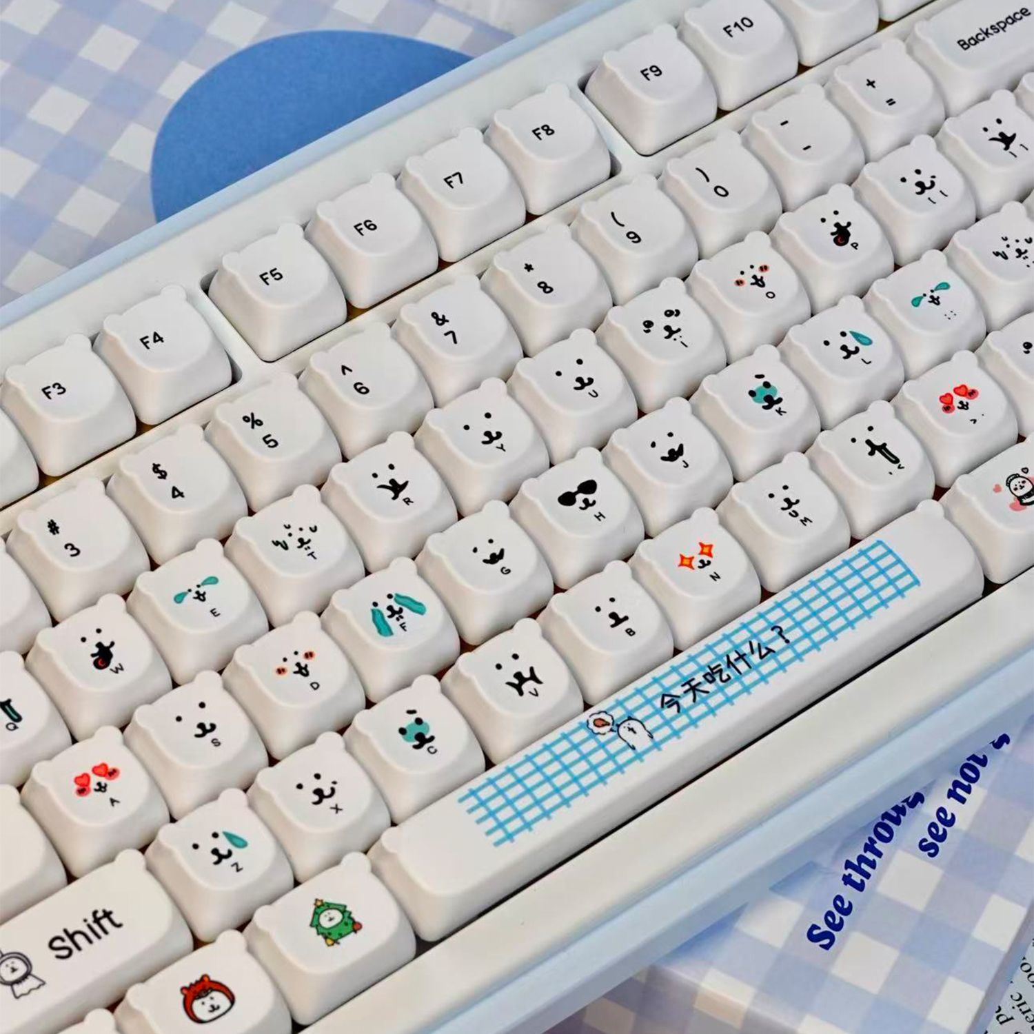คีย์แคปการ์ตูนหมีน่ารักแบบ PBT - Keyboard Tenkeyless บทวิจารณ์และราคา