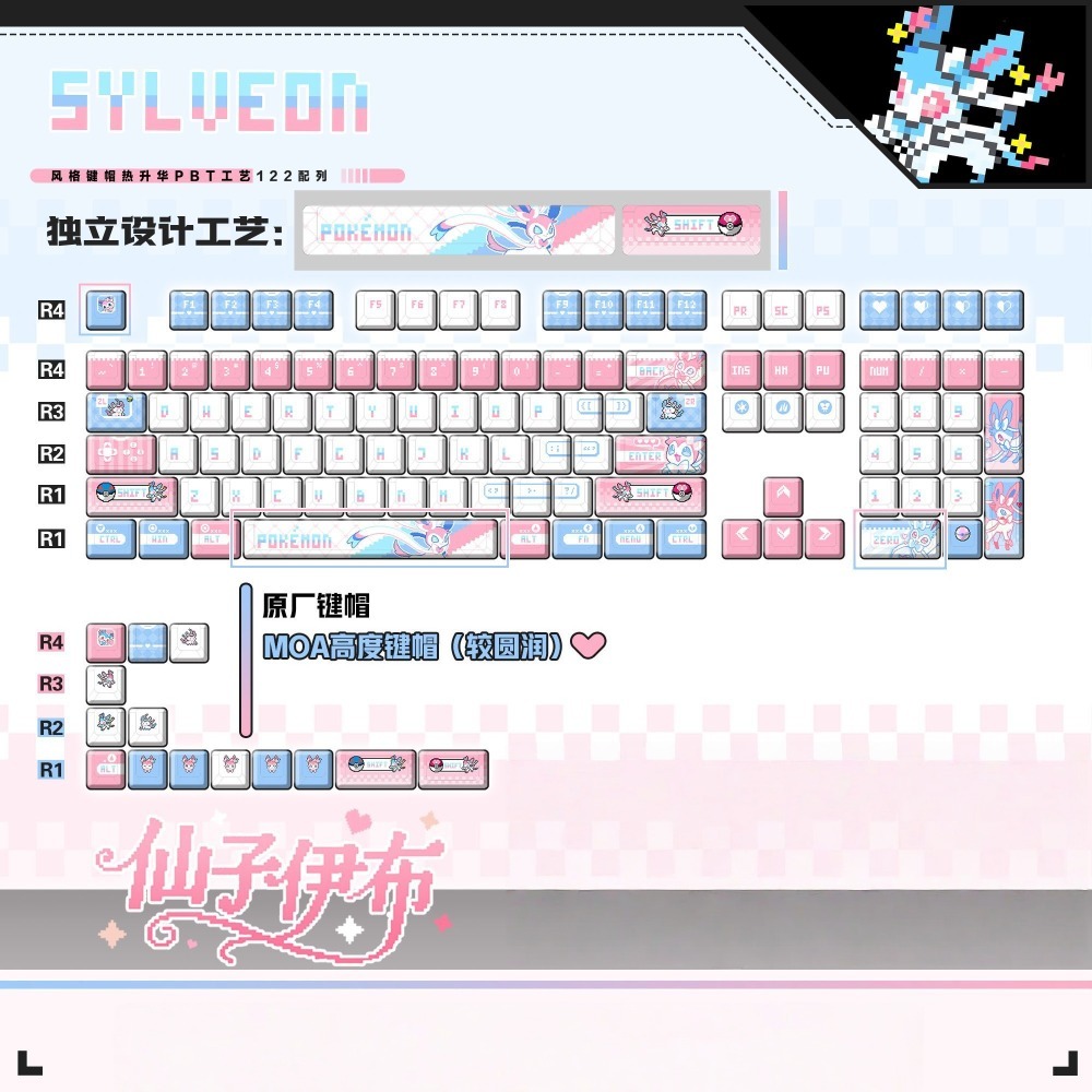 โปเกมอน ซิลเวียน ‌   คีย์แคปคั - Keyboard Tenkeyless บทวิจารณ์และราคา